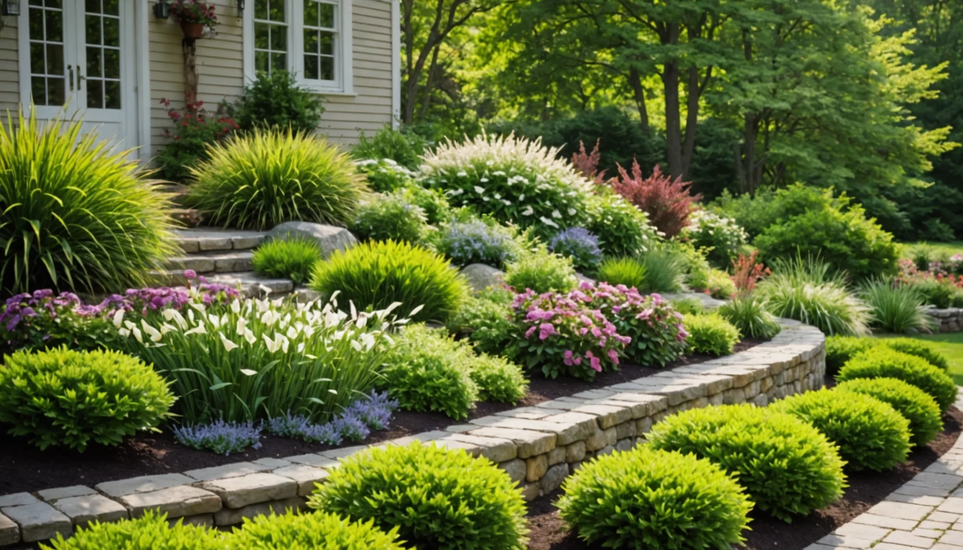 aménager un petit parterre près de la terrasse