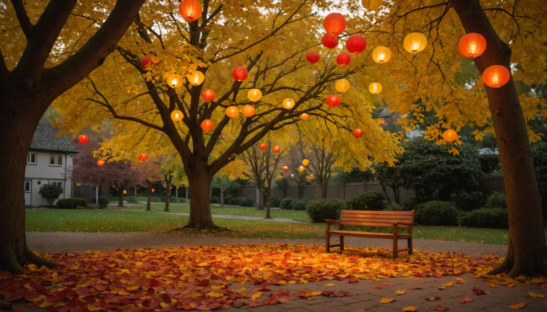 décoration de jardin pour l'automne